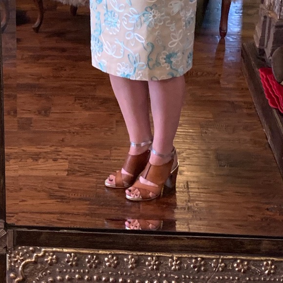 Sixty Seven Heels Leather Silver Strap Size 38 - Picture 2 of 11